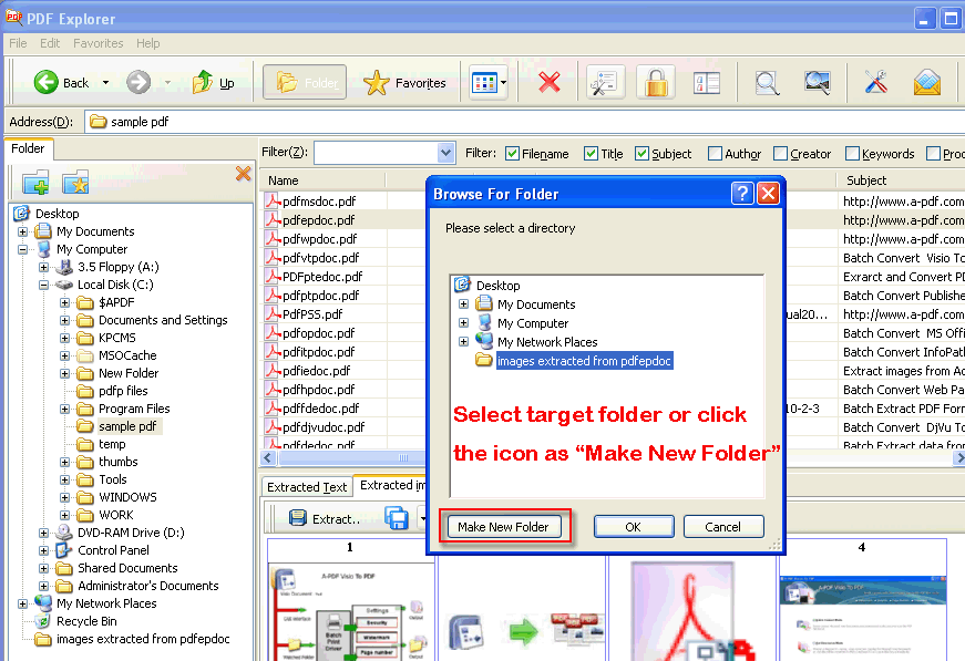 a-pdf explorer extract images save